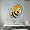 Bees and Maya Wall Tapestry Aesthetic Wall Hanging Printed Fabric Blanket Decorative Tapestries for Bedroom Living Room Home Decor