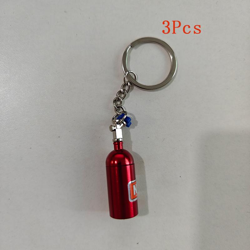 Ajrc 1/10 Simulation Climbing Car Universal Decorative Parts Nos Metal Simulation Nitrogen Bottle With Fixed Chain