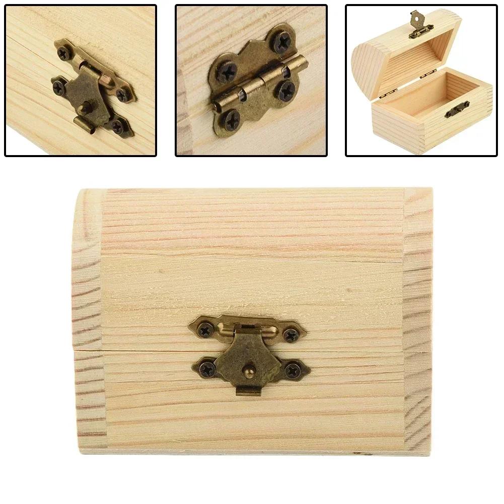 Dekorieren Holzbox Schmuckkästchen Andenken Kiefer Schlicht Aufbewahrung Hochzeit Holz Bogenförmig Klappboxen Praktisch