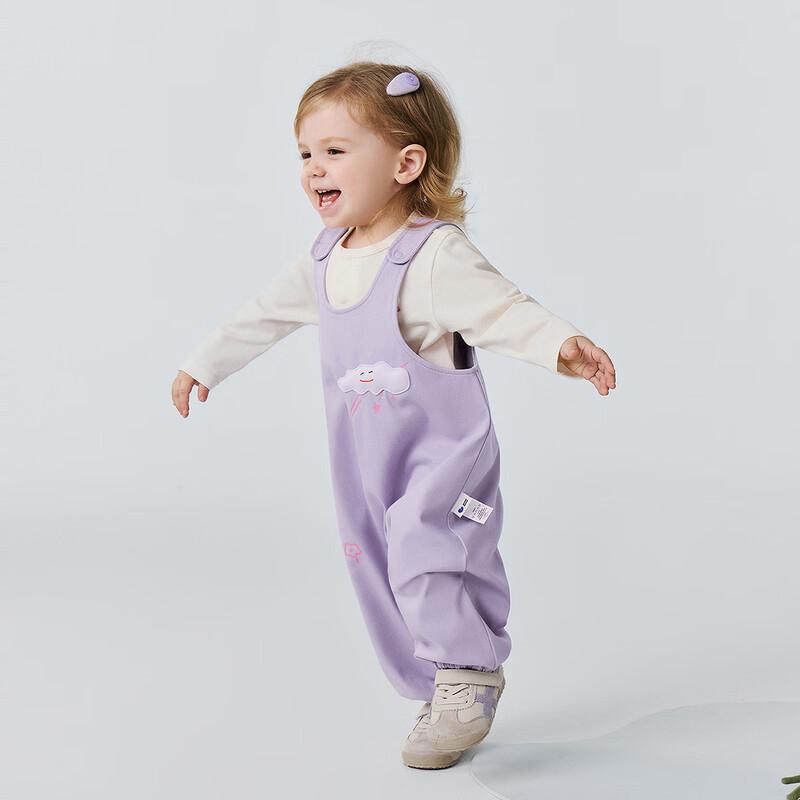 minibala Kids' Long-Sleeve T-Shirt and Denim-Style Overalls Set