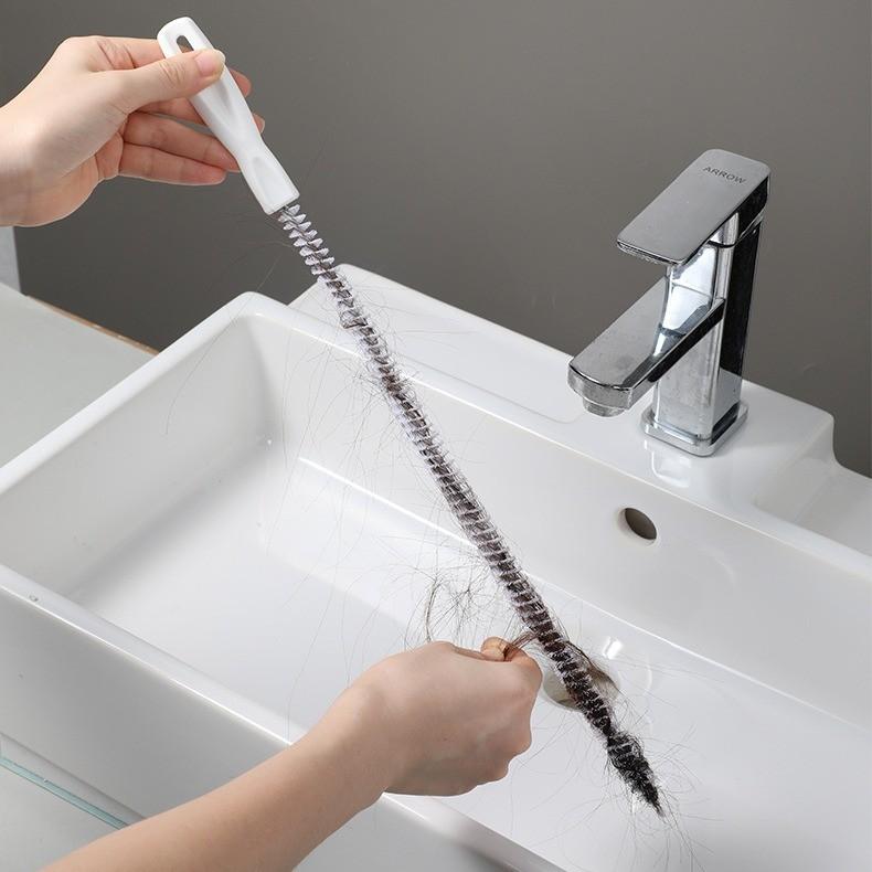 Sink Cleaner Drain Brush With Spiral Bristles For Effective Removal Clog