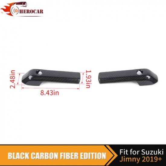 Carbon Fiber Inner Door Armrest Handle Panel Covers For Suzuki Jimny + 2door