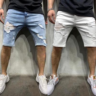mens shredded shorts