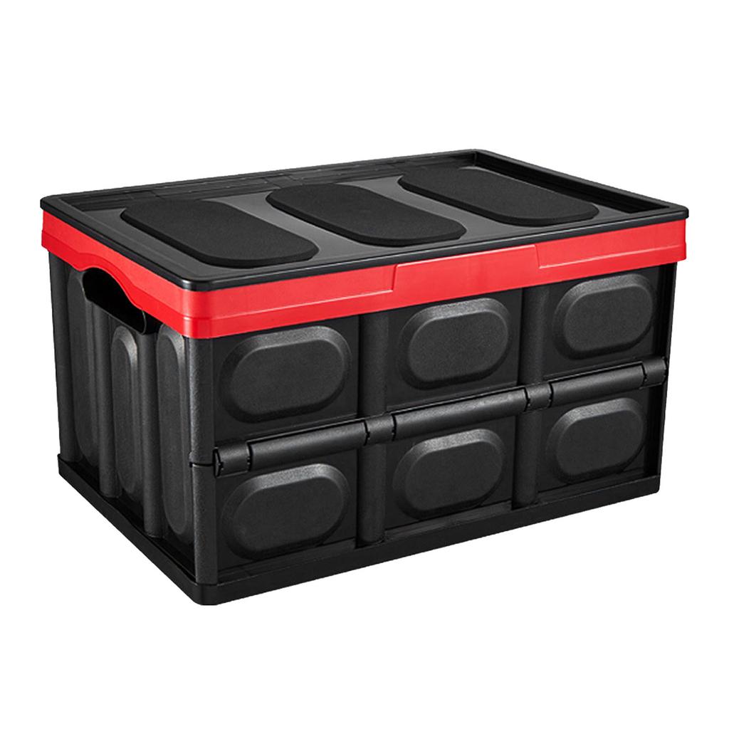 Auto Kofferraum Aufbewahrungsbox Faltbarer Organizer Großes Fassungsvermögen ABS Koffer für Zuhause Garage Schwarz 39x26.5x22cm