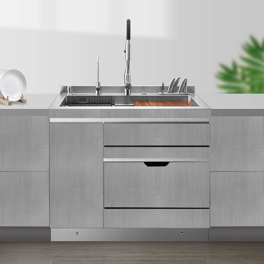 Self Adhesive Stainless Steel Contact Paper Metal Silver Adhesive Kitchen Cabinet Dishwasher Refrigerator Rust Proof Film