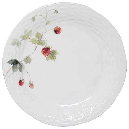 NARUMI Lucy Garden Plate Set, 24cm Diameter, Berry Pattern, Set of 2, Stylish and Cute Relief Design, Microwave and Dishwasher Safe, Gift Boxed, 96011