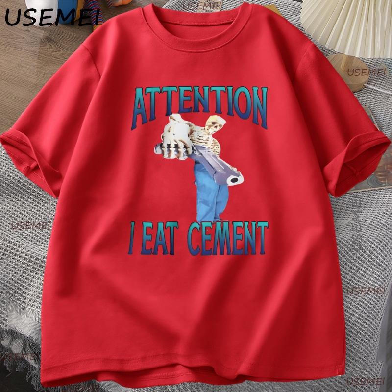 Funny I Eat CeUnisext Tshirt Y2k Unisex Heavy Cotton Tee Humorous Graphic T Shirt Joke Adult Loose Short Sleeved Tshirt Clothes S
