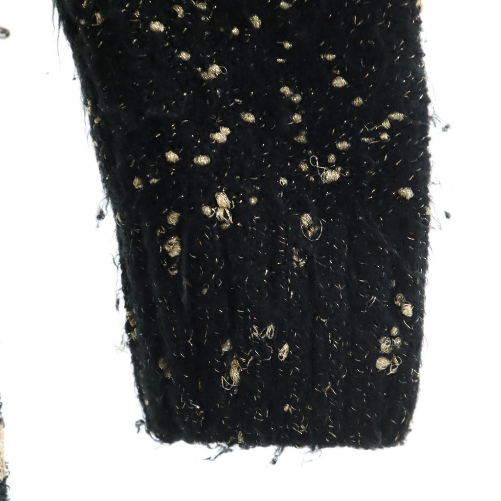 Desigual Long Sleeve Lame Long Knit Cardigan S Black Series Women Used