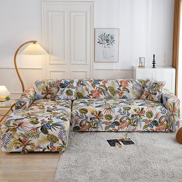 

Новинка 2021 года, защитные чехлы для диванов с цветочным рисунком для гостиной, эластичные эластичные чехлы, секционные чехлы для угловых диванов, 1/2/3/4-местные 1-seater 90-140cm