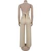 Women's Fashion Halter Strap Top & Long Pants Two-Piece Set: Casual European & American Style
