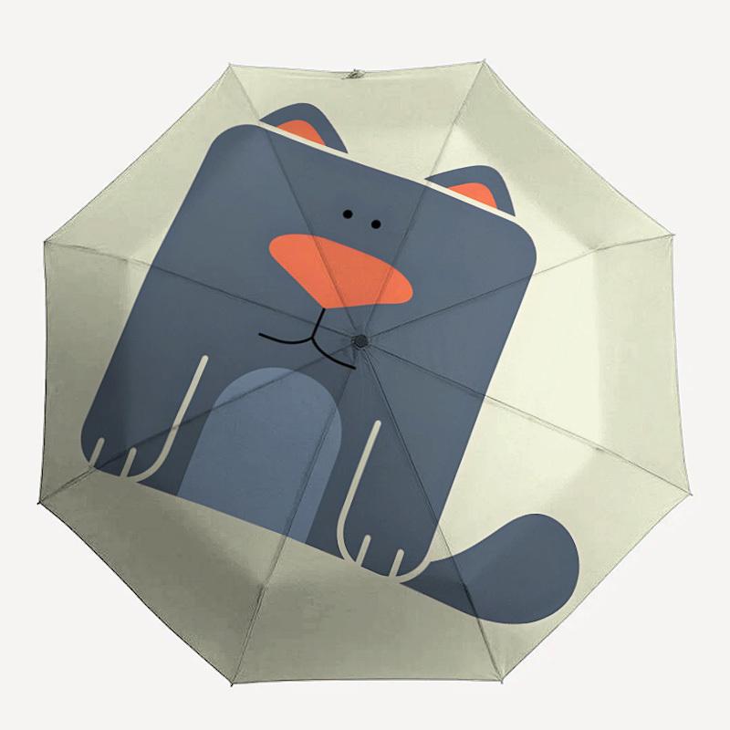 

1pc Cat Whiskers Automatic Open/Close Umbrella Compact Folding Umbrella, All-Season Portable Umbrella for Women/Men062