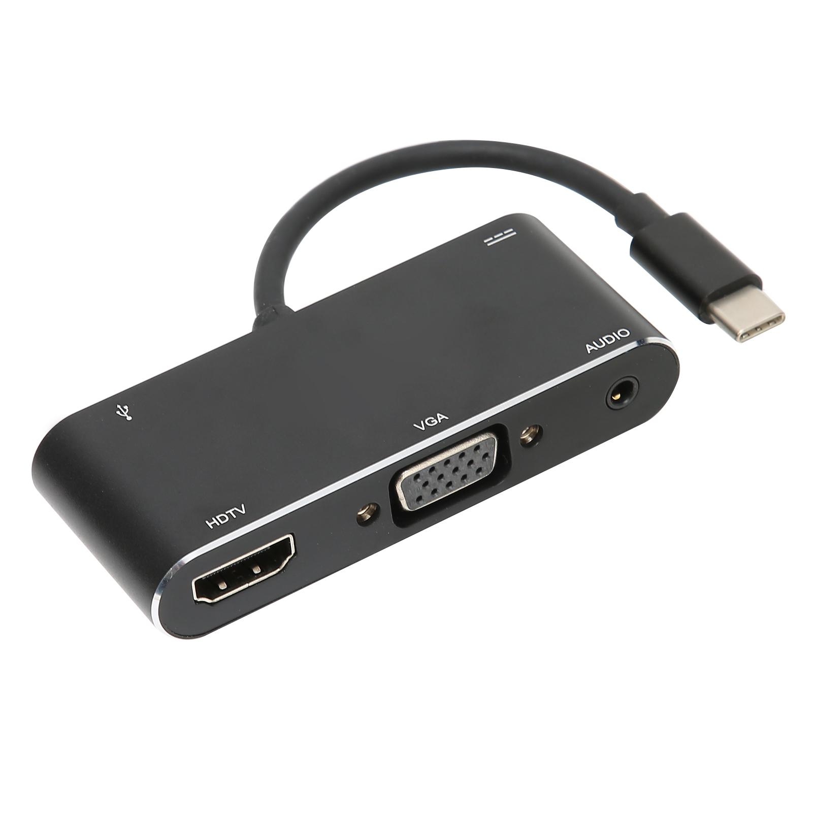 

USB C Hub 5 в 1 Multi Port VGA USB PD зарядка быстрая скорость 5 Гбит/с небольшой портативный Type C Hub для