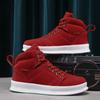 Autumn and winter new high-top anti-velvet leather shoes Air Force No. 1 thick-soled breathable sports student leisure workers