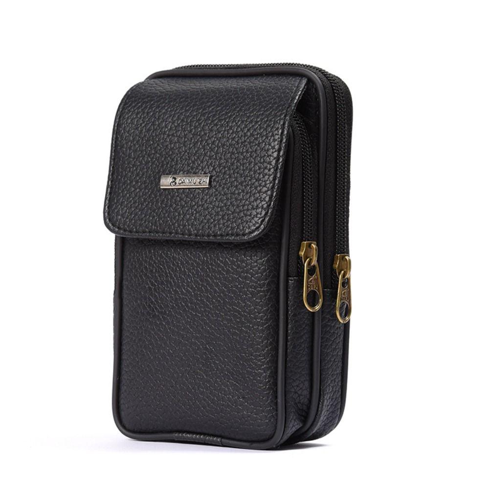 

Casual PU Leather Men Waist Bag Sport Waterproof Bum Belt Pack Travel Comfortable Waist Belt Bag
