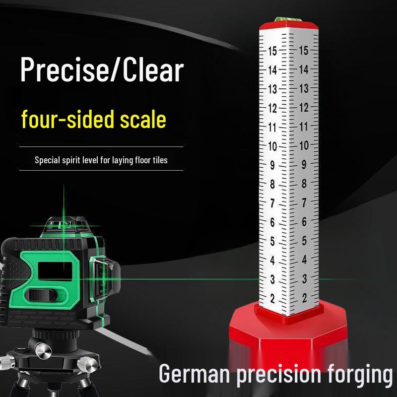 Four-Sided Floor Tile Leveling Ruler: Professional Height Equalizer