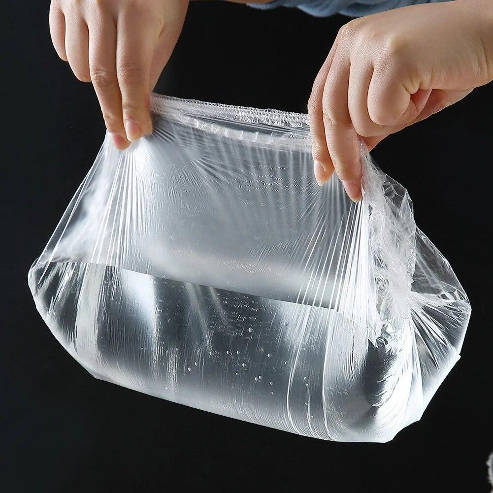 100pcs Reusable Plastic Wrap Elastic Food Lids For Fruit Bowls Cups Caps Storage Kitchen Fresh Keeping Saver Bag