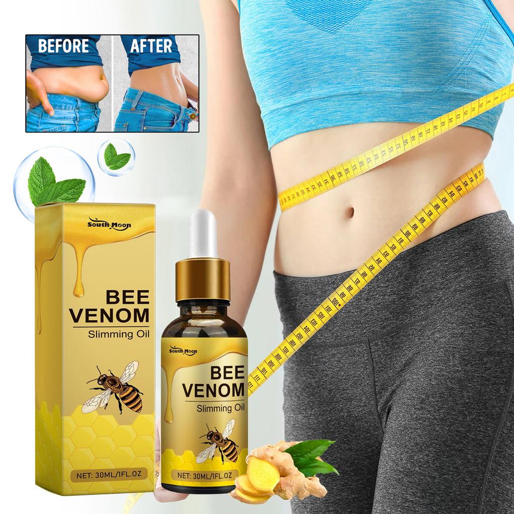 South Moon Olej wyszczuplający do konturowania ciała z jadem pszczelim Wyszczuplający olej do konturowania ciała ujędrniający skórę i podkreślający krągłości