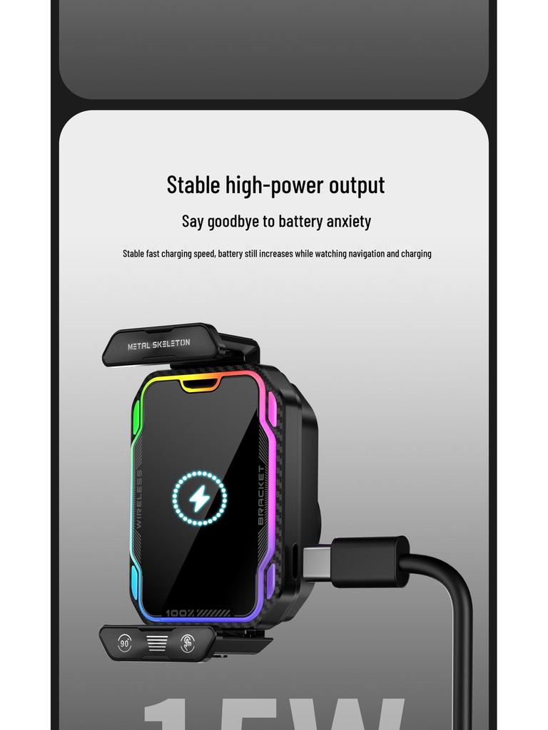 Universal Electric Dual Motor Car Phone Holder with Rotating Lift Design
