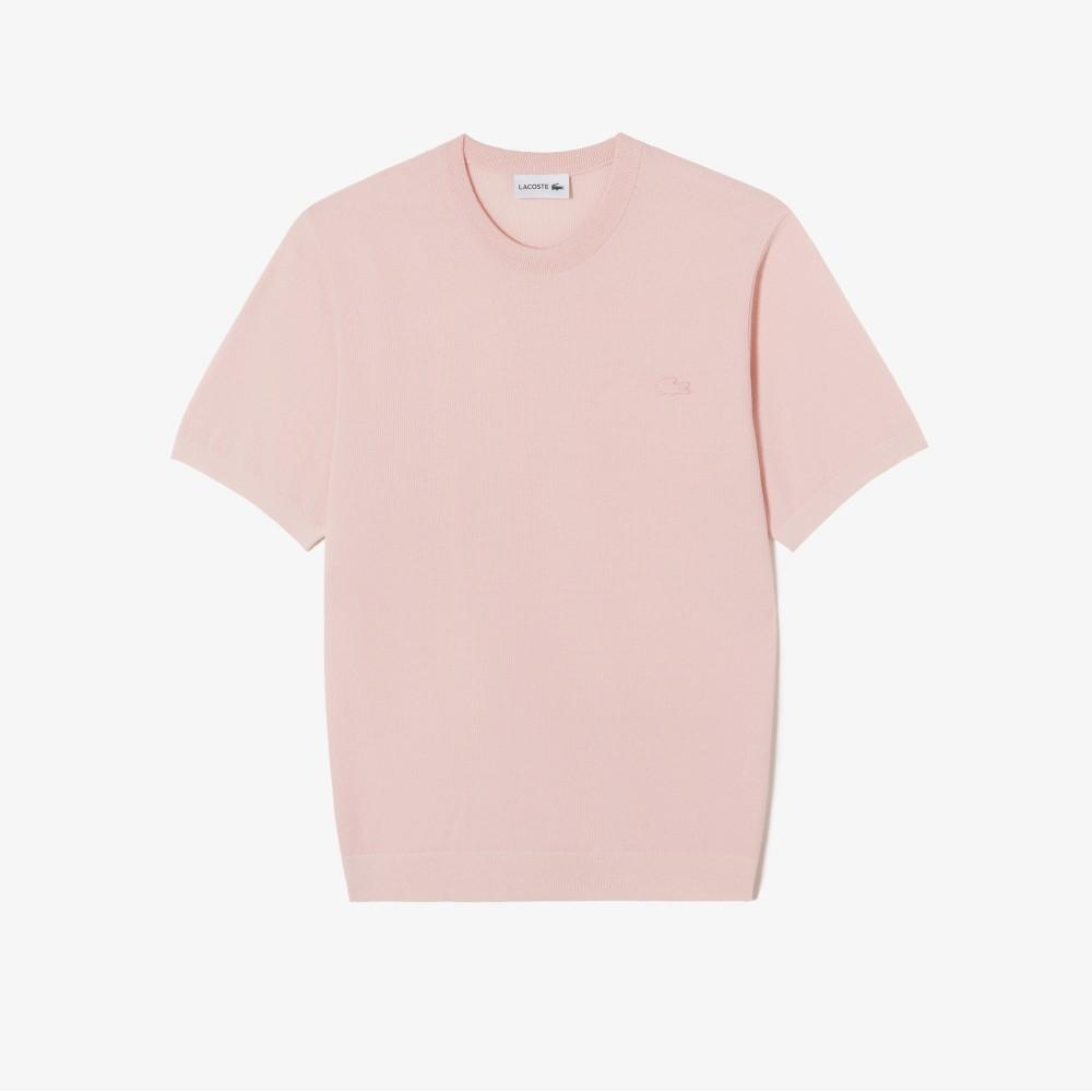 Lacoste Men's Solid Short-Sleeve Crewneck Pullover AH324E-56GADY