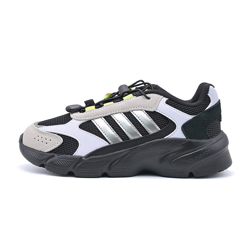 Adidas Crazy Chaos 2000 Comfortable Versatile Trendy Breathable Low-Top Kids Running Shoes Kids Sneakers Black White JQ8615