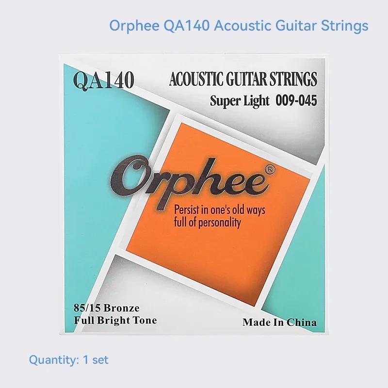 Orphee QA Acoustic Guitar Strings High Carbon Steel Hexagonal Core Nano Coating Brass Wound String Guitar Parts & Accessory