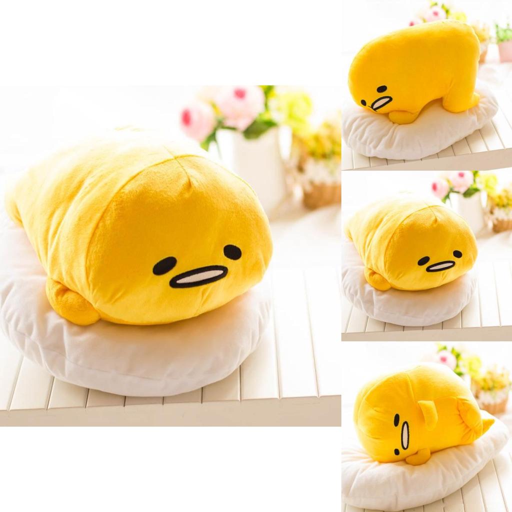 Entzückendes Niedliches Liegendes Gudetama Faules Ei Motchiri 15" Plüschtier Stoffkissen Kissen Für Ultimativen Komfort