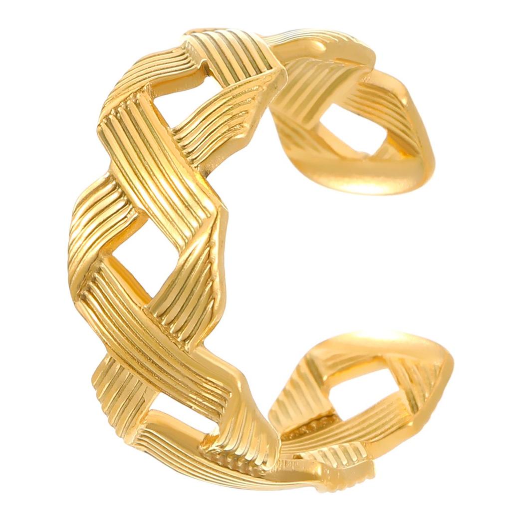 High-End Edelstahl Blumen- & Seestern Offener Ring für Damen