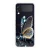 Phone Cover For Samsung Galaxy Z Flip 6 5 4 Case Transparent For Samsung Z Flip 3 Hard PC Shell Luxury Butterfly Glitter Clear