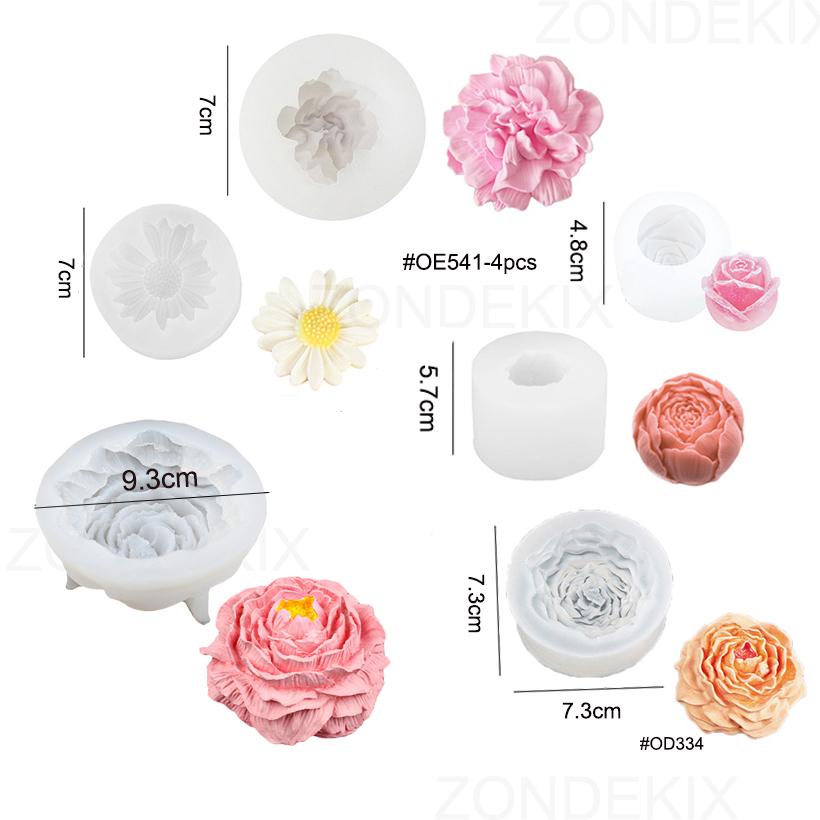 

Carnation Flower Aromatherapy Gypsum DIY Candle Expansion Stone Handmade Soap Decoration Silicone Mold