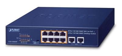 Hub di commutazione POE 8/10 porte GSD-1008HP