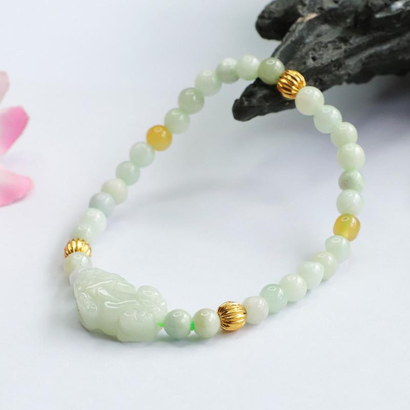 Ximang Ximang Emerald Bracelet a Goods Jade Pi Xiu Jewelry Factory Live Agent S2081105