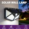 Solar Spotlight Outdoor, 44/100LED PIR Motion Sensor Wall Light, IP65 Waterproof Solar Powered Security Lamp for Garden 1/2/4Pcs