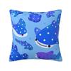 Polka Dot Shark Square Pillowcase Pillow Cover Polyester Cushion Zip Decorative Comfort Throw Pillow for Home Car