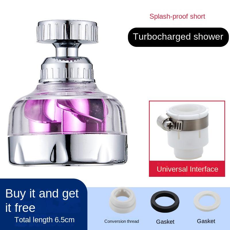 Küchenarmatur Perlatore Turbo-Duschkopf 360° Drehung Spritzschutz Armatur Waschbecken Universelles Verlängerungsrohr Lüfterfilter