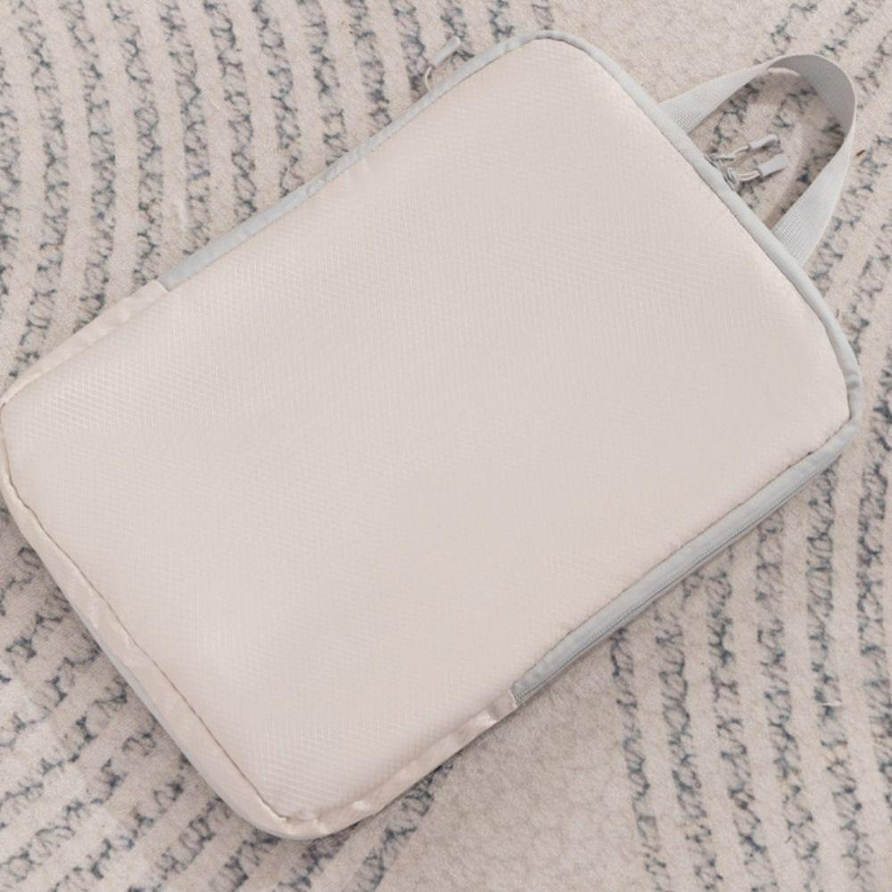 4Pcs Space-saving Travel Compression Packing Cubes Bag Waterproof Suitcase Clothes Organizer  Drawer