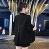 Korean-Style Women's Black Suit Jacket - 2024 Spring/Autumn High-End Casual Streetwear