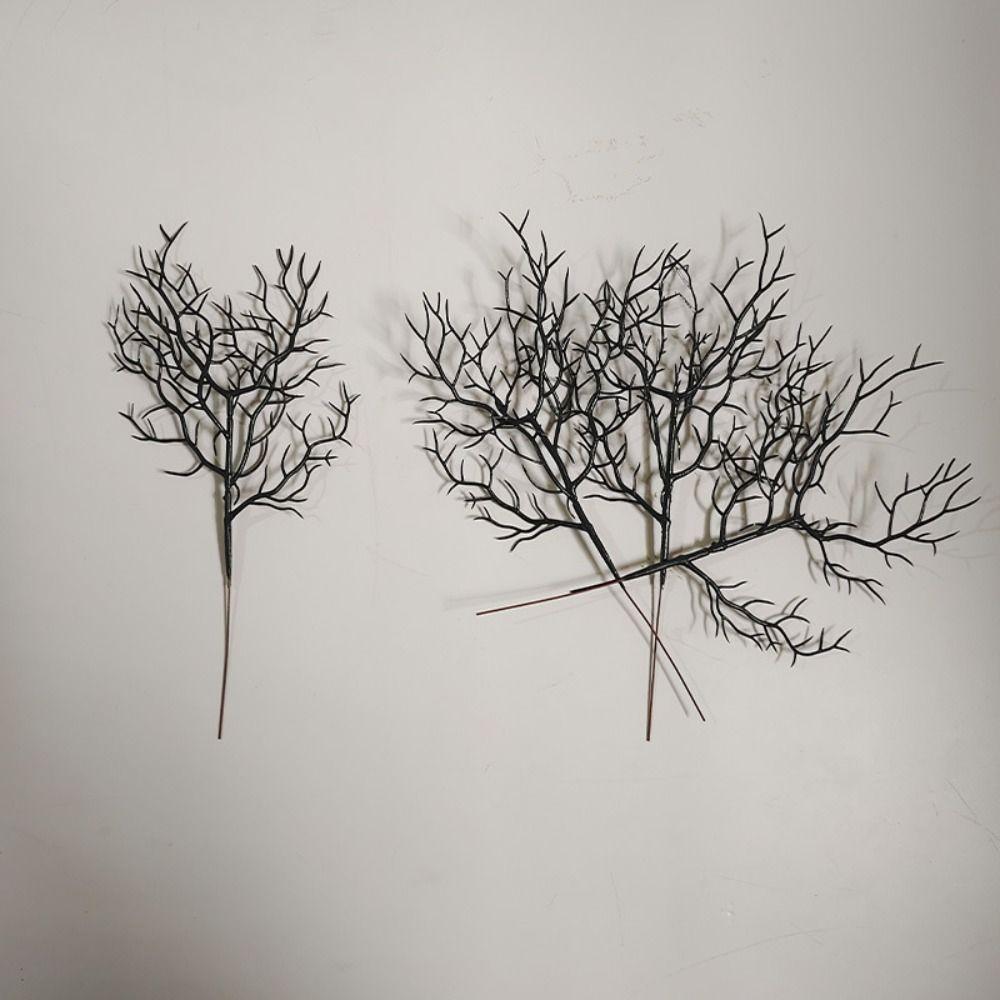 5pcs Black Artificial Plastic Tree Branch Antlers Shape Withered Branch  Halloween Day