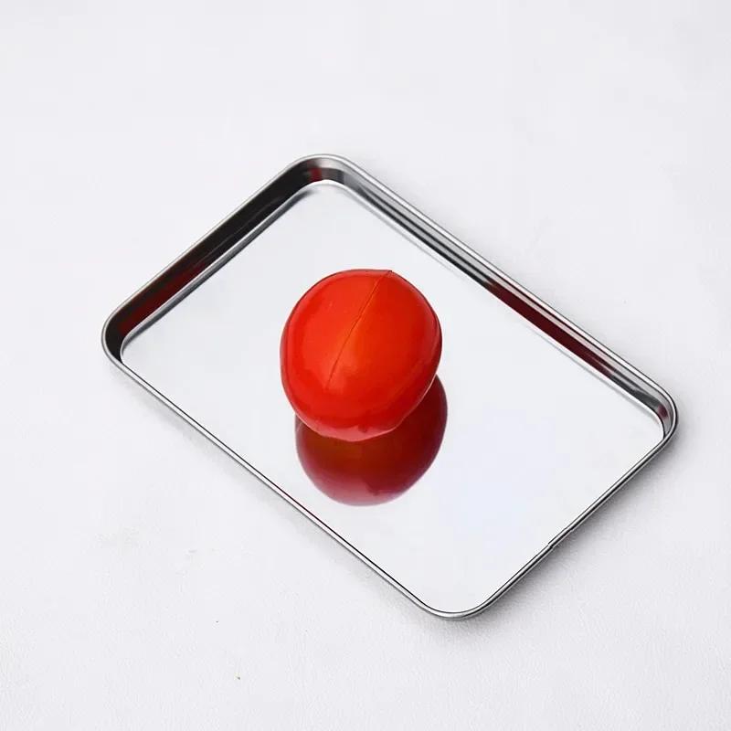 Aufbewahrungsschalen für Kuchen, Backen und Gebäck, Edelstahl, gedämpftes Wurstgericht, rechteckiger Obstteller, Restaurant, Hotel, Brotlaibformen