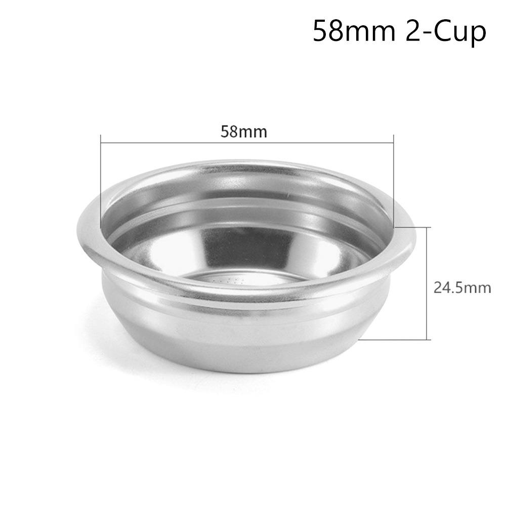 1 Stück 1 Tasse 2 Tassen Kaffeefilterkorb Druck 51/58mm Sauberer Korb 304 Edelstahl Einlagiger Kaffeemaschinenfilter