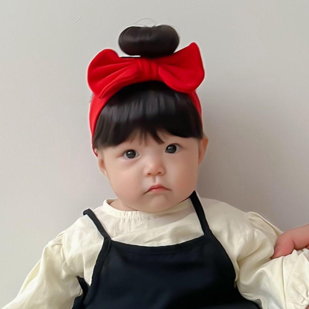 Cute Newborn Wig Headband Cotton Infant Hairpiece Fashion Baby Hair Bands Wig  Photography Props
