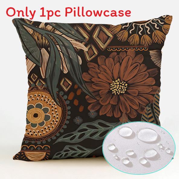 Polyester Waterproof Pillow Cover With Floral Pattern For Living Room Decor