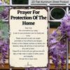 2D Flat Heavy-Duty 8x12" Religious Protection Prayer Metal Wall Decor - Distressed Chic Christian Faith Metal Sign with Blessing, Aluminium Sign for