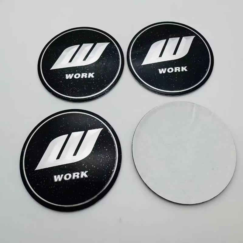 

4pcs/set 45mm 56mm 65mm W Work Logo Car Stickers for Car Wheel Center Caps Emblem Rim Hub Cover Badge Styling Accessories 45mm Stickers&4pcs for W WORK