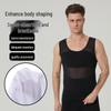 Men's Tummy Control Shaping Vest - Breathable Mesh Bodysuit with Bust and Tummy Support.