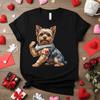Tattooed Yorkie Shirt, Yorkshire Terrier I Love Mom Tee, Dog Lover Gift, Mother's Day