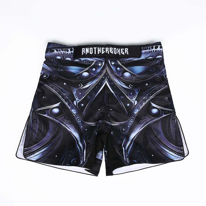 ANOTHERBOXER MMA Shorts Martial Arts Training Workout BJJ Gym - Alien Metal Color