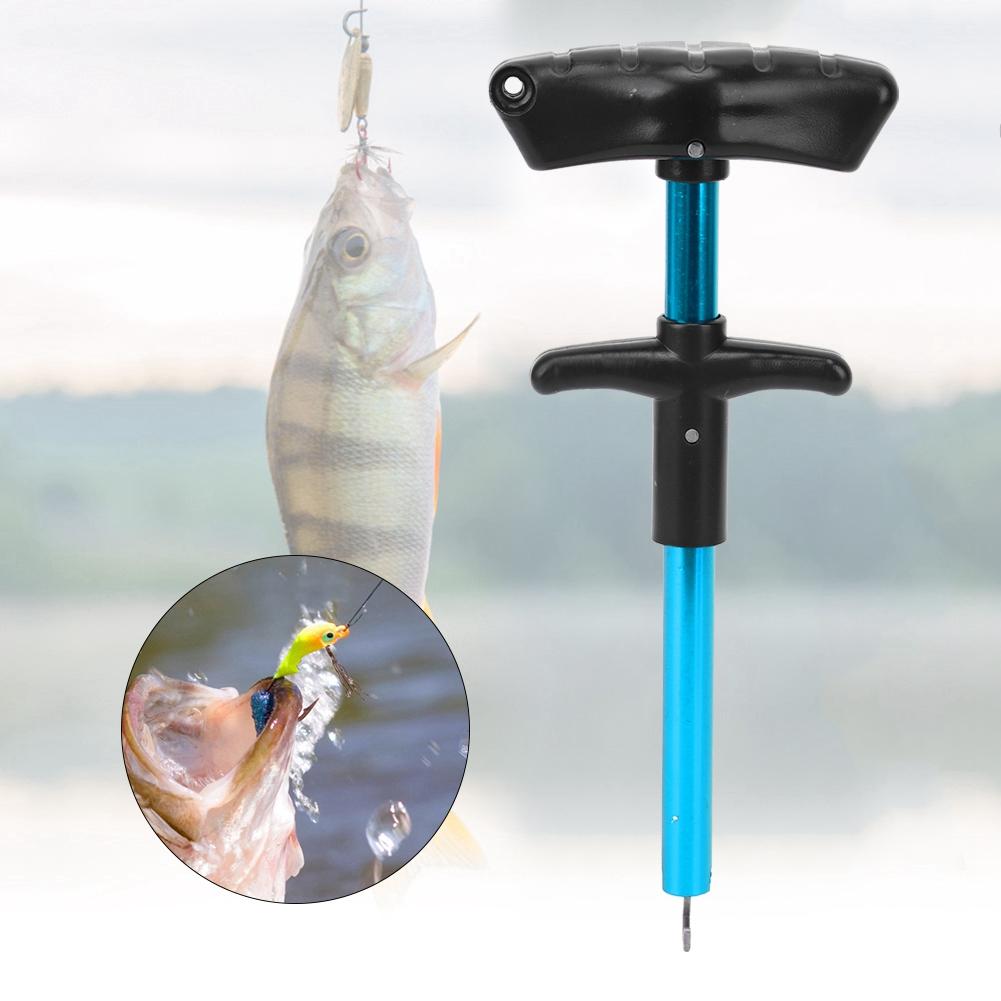 Stainless Steel T Shape Fish Hook Remover Lure Sea Fishing Tackle Accessoryblue