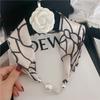 1Pc Cloth Accessories Versatile Patterned Texture Pearl Fashion Neck Protection Scarf Magnetic Silk Scarf