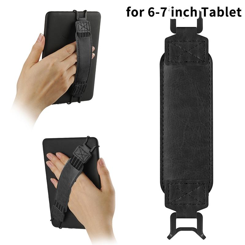 Leder Handschlaufe für 6-11" Tablet Ständer Haltegriff Sicherheit für iPad Xiaomi Samsung für Kindle Kobo Voyaga E-Reader Halter