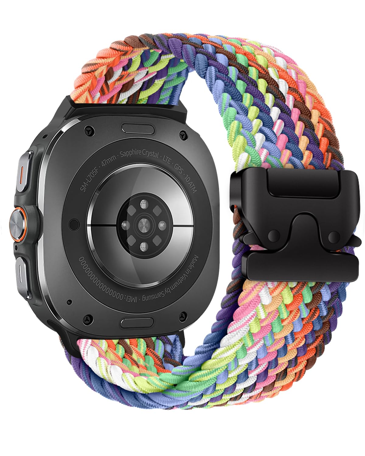 

Compatible Samsung Galaxy Watch Ultra Bands (2025/2024), Stretchy Braided Sport Strap for Galaxy Watch 7 Ultra Band 47mm/Watch 8 Ultra